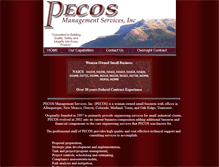 Tablet Screenshot of pecosmanagement.com